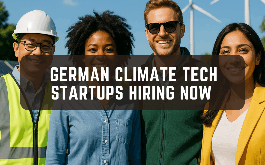 German Climate Tech Startups Hiring Now
